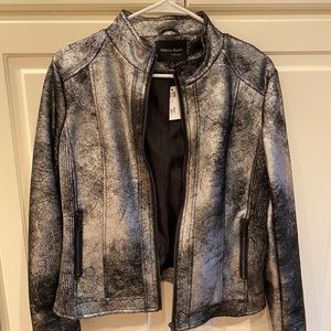 Rebecca Elliott Metallic Bomber Jacket